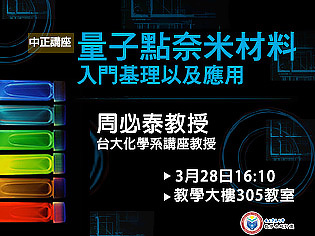 奈米世界下物質的新奇現象　周必泰教授談量子點的入門原理