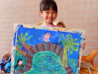一起寫生「趣」　中正之友首次與在地組織合辦親子彩繪比賽