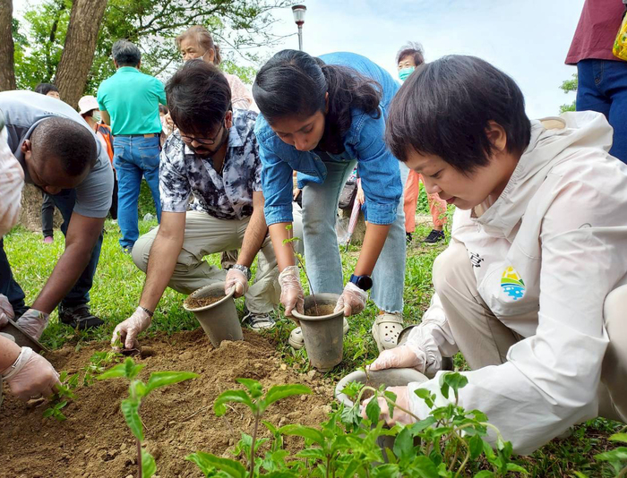 中正大學USR團隊推動跨文化永續農耕——國際學生齊聚嘉義水上，體驗紅骨仙草種植與樂齡共學圖片