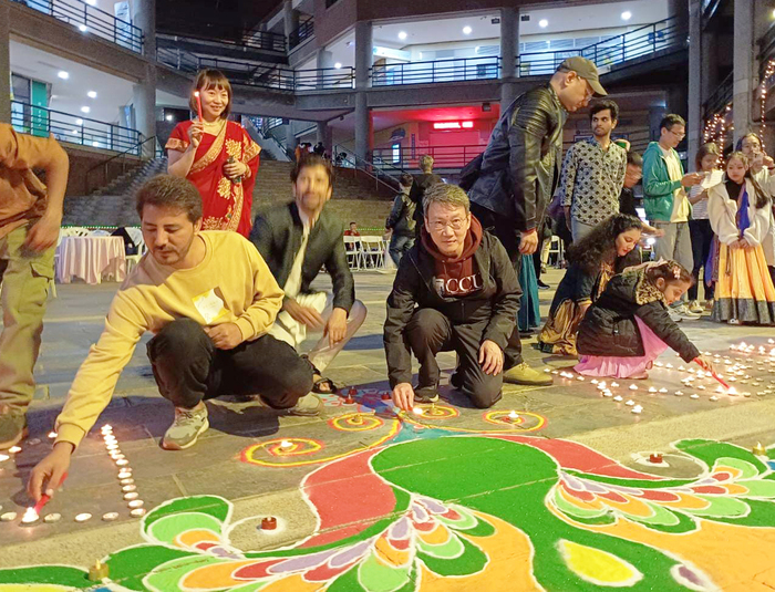 CCU Celebrates Diwali: Traditional Lighting Ceremony Illuminates International Cultural Exchange