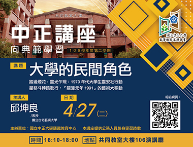 相輔相成還是涇渭分明？　邱坤良談大學的民間角色